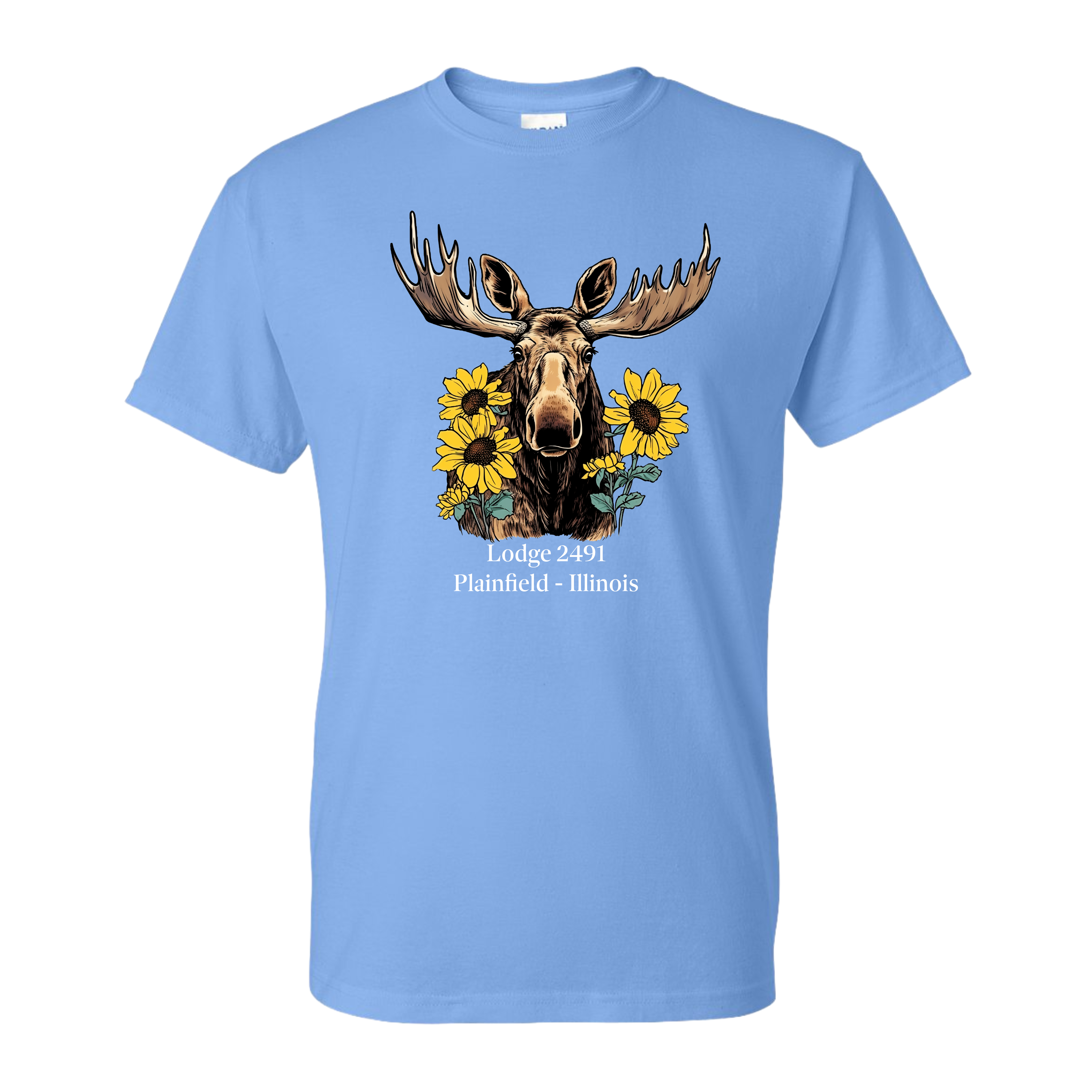 Lodge 2491 - Moose Sunflower T-Shirt