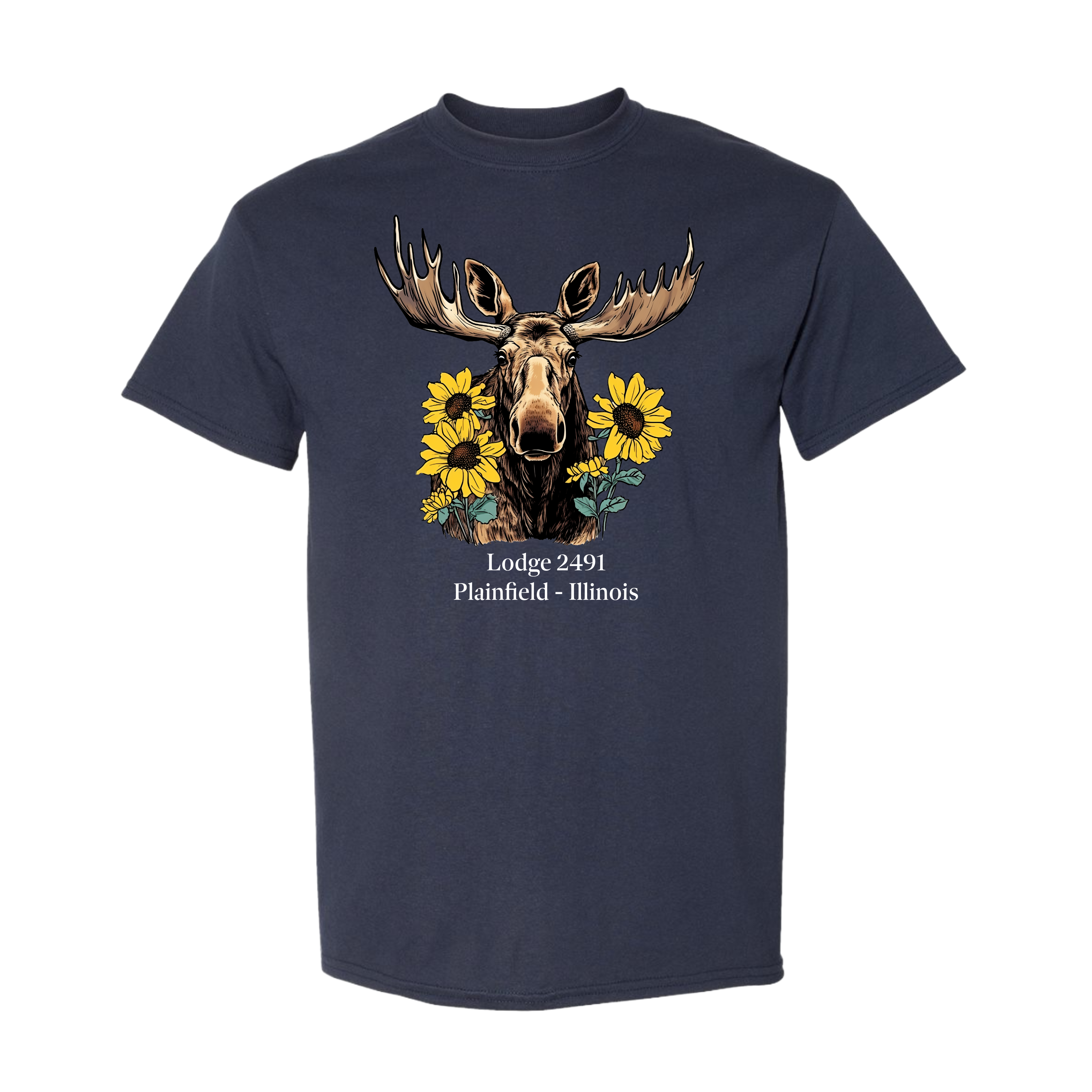 Lodge 2491 - Moose Sunflower T-Shirt