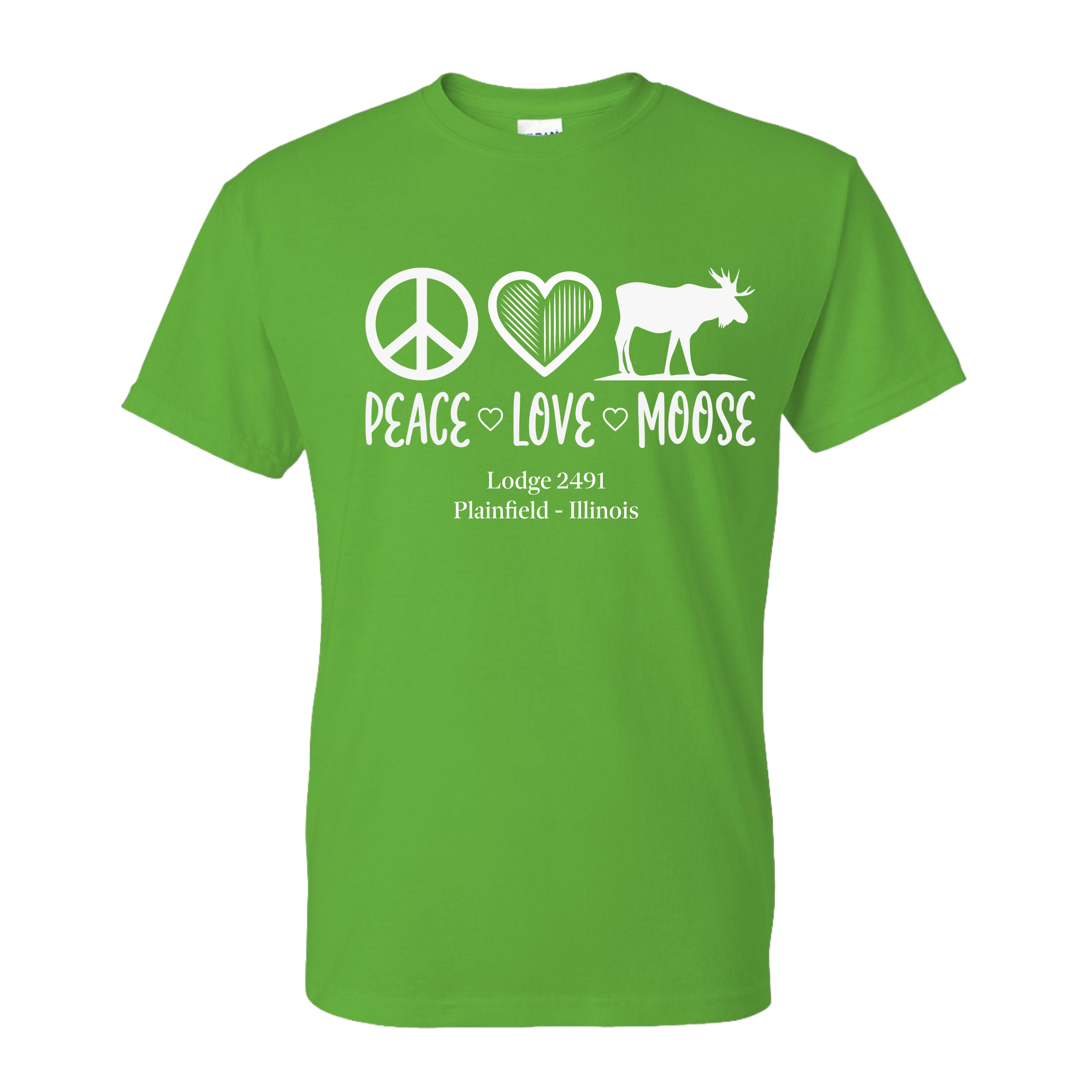 Lodge 2491 - Peace, Love, Moose T-Shirt