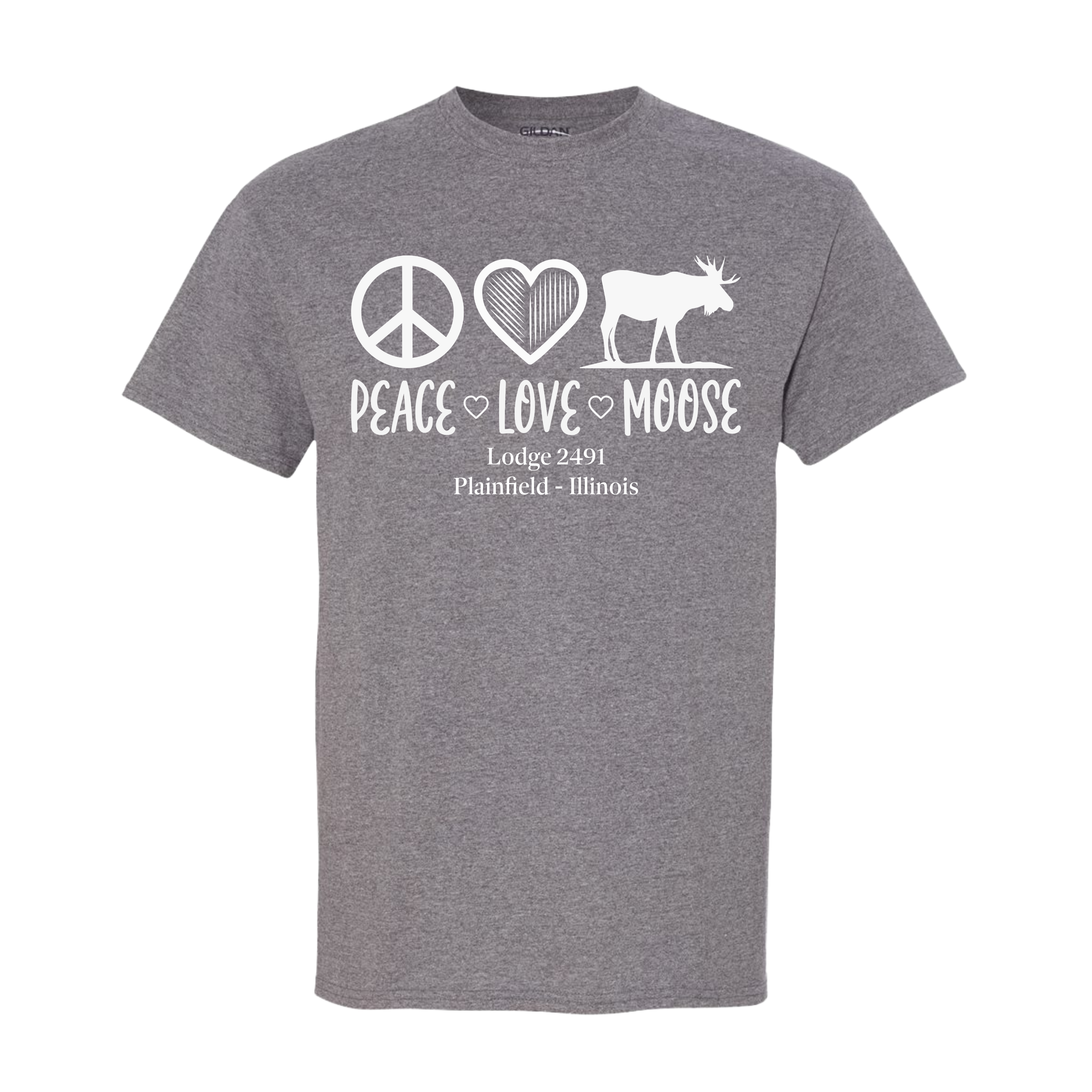 Lodge 2491 - Peace, Love, Moose T-Shirt