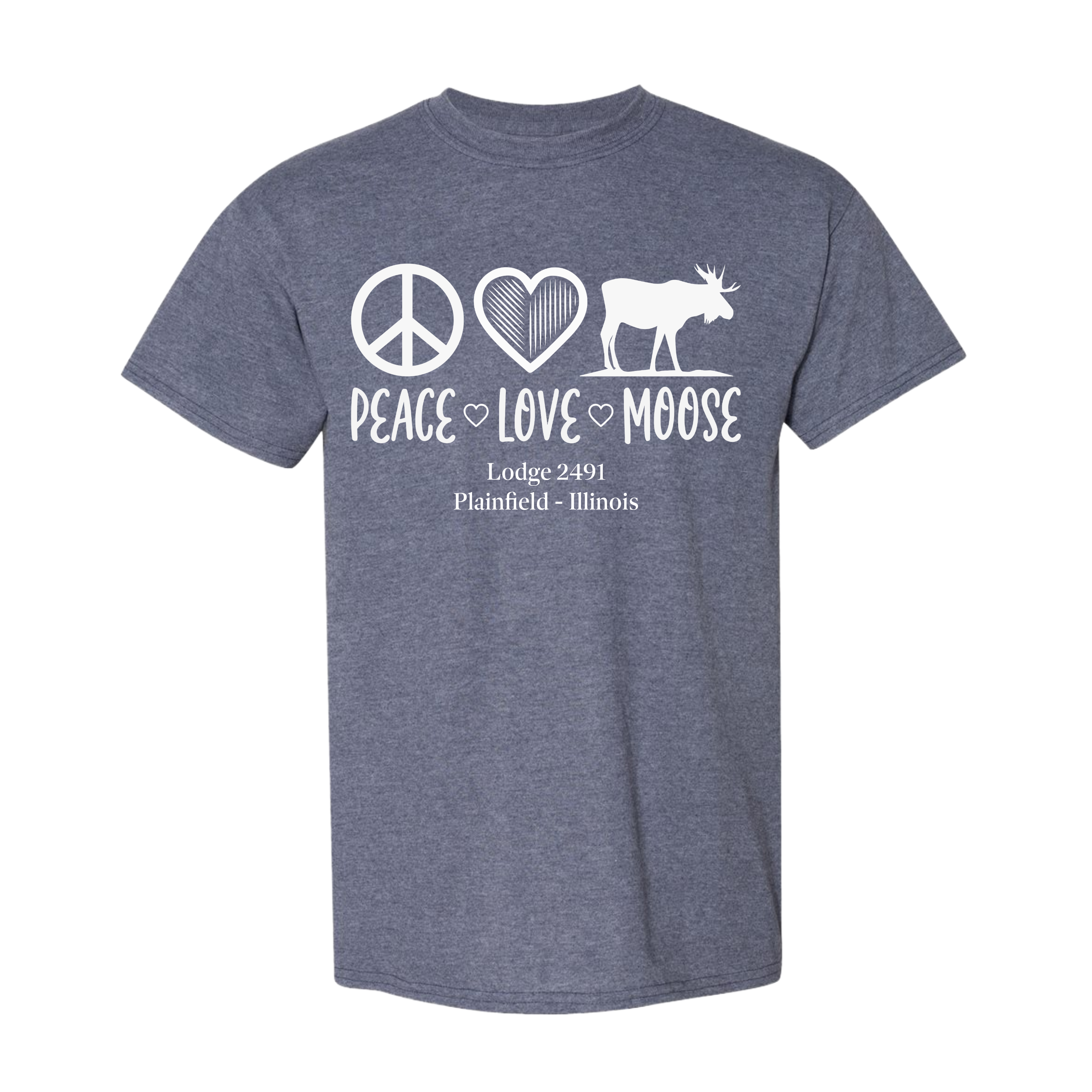 Lodge 2491 - Peace, Love, Moose T-Shirt