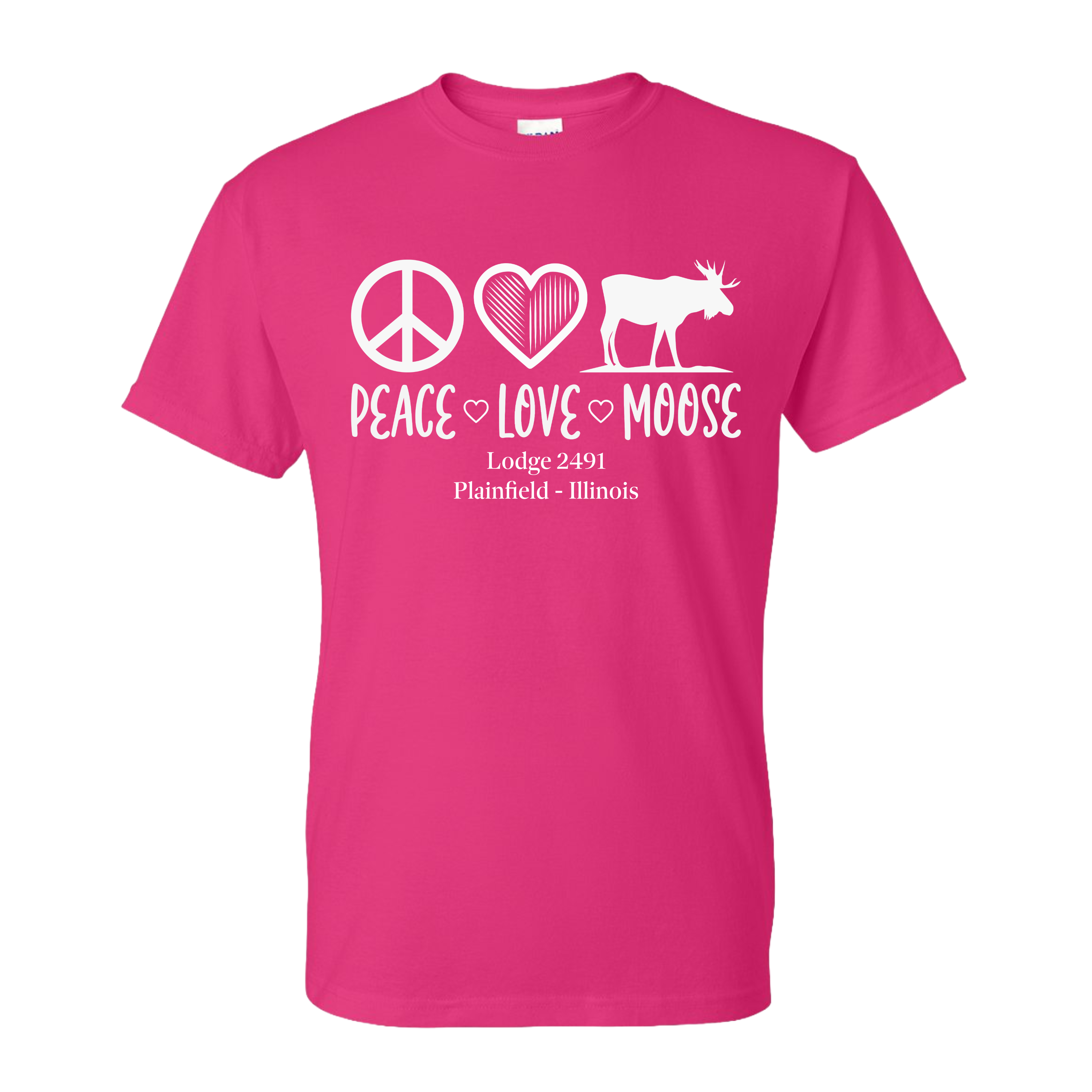Lodge 2491 - Peace, Love, Moose T-Shirt