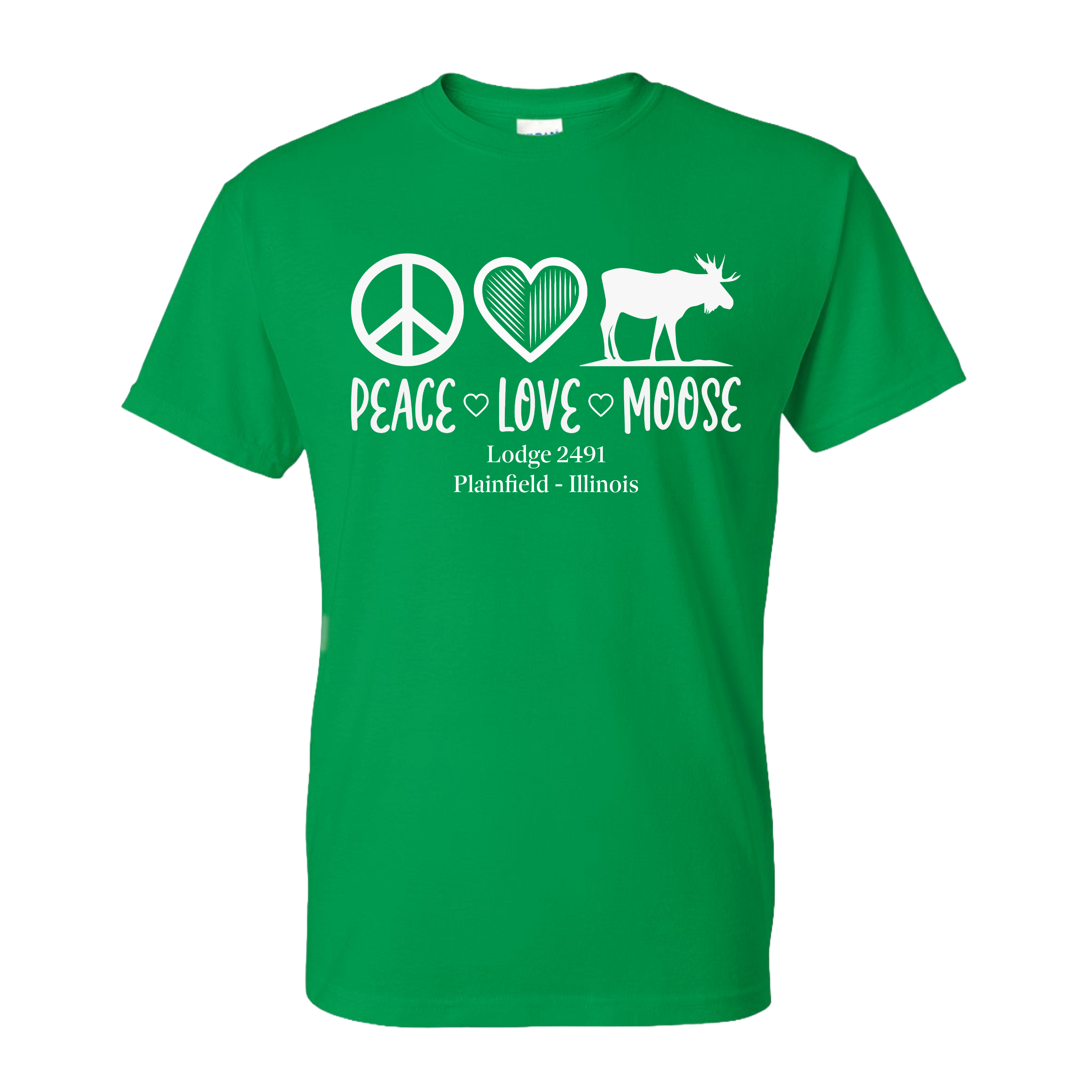 Lodge 2491 - Peace, Love, Moose T-Shirt