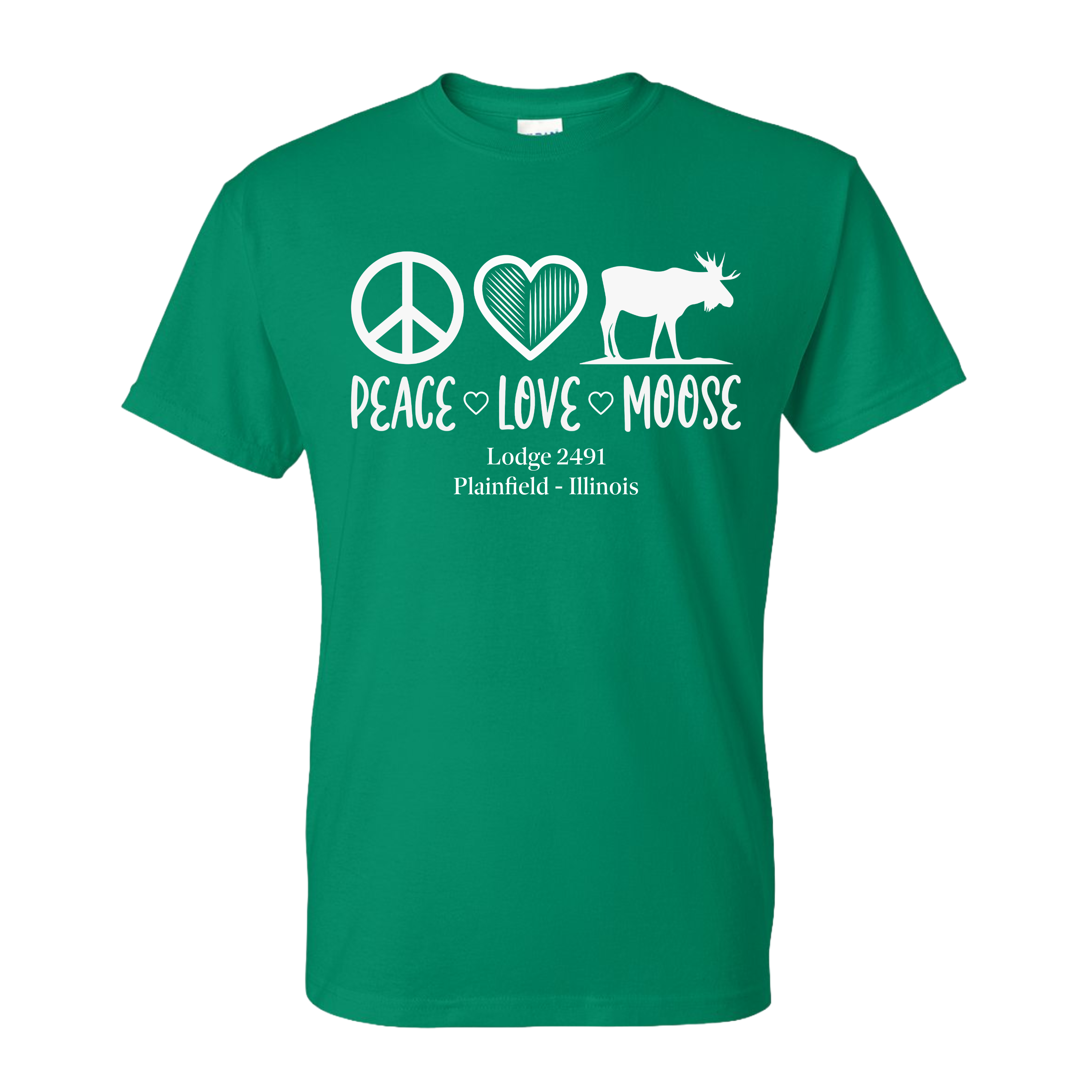 Lodge 2491 - Peace, Love, Moose T-Shirt