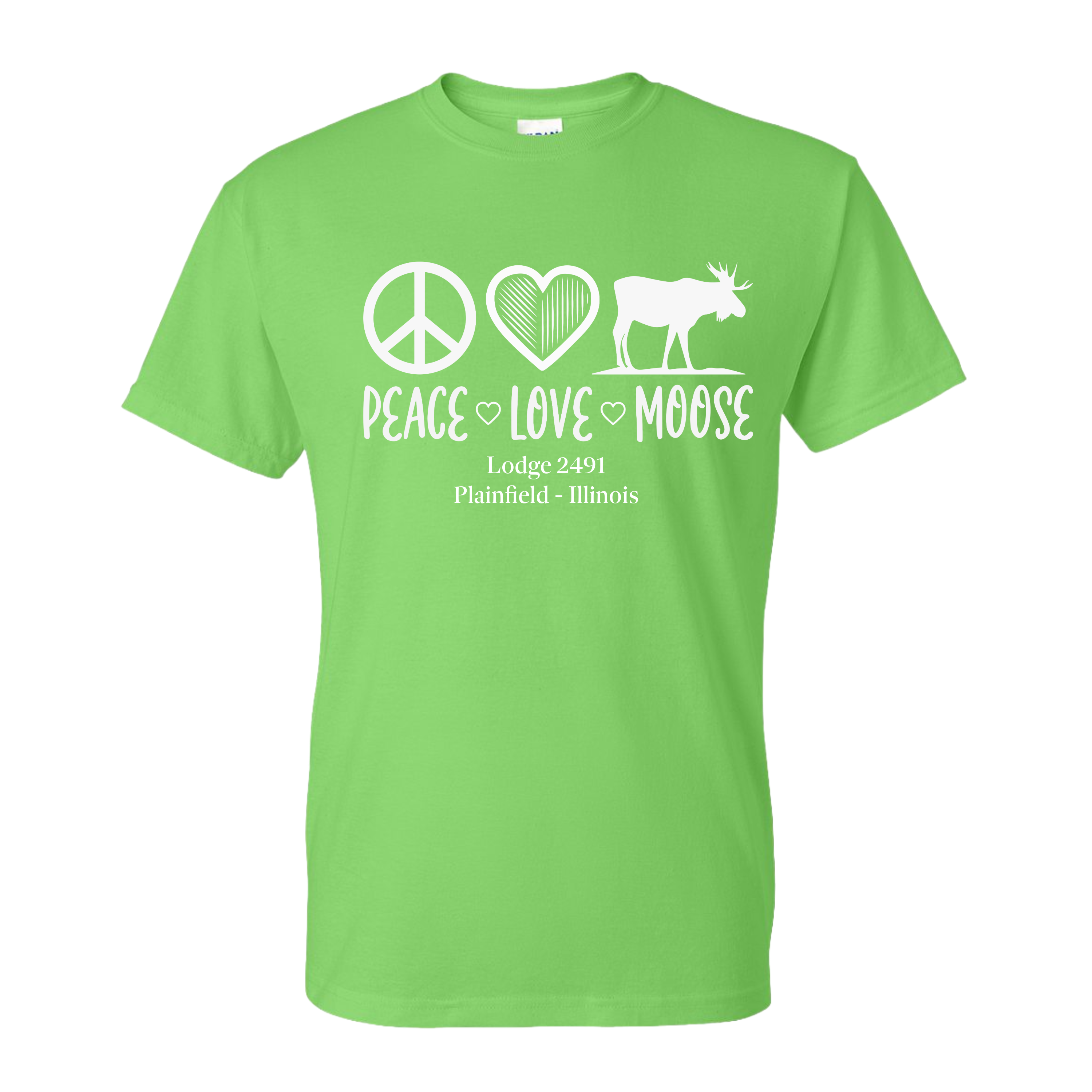 Lodge 2491 - Peace, Love, Moose T-Shirt