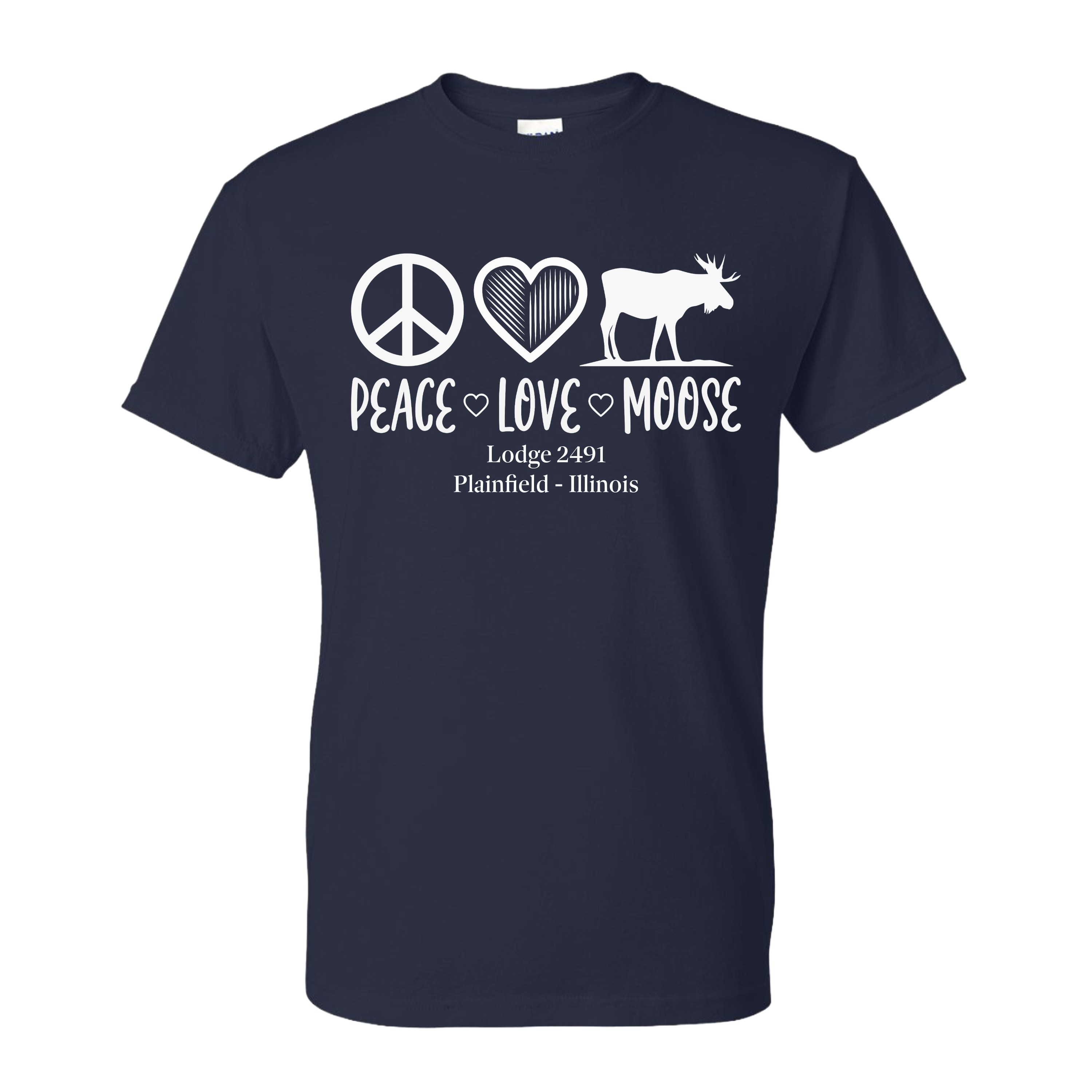 Lodge 2491 - Peace, Love, Moose T-Shirt