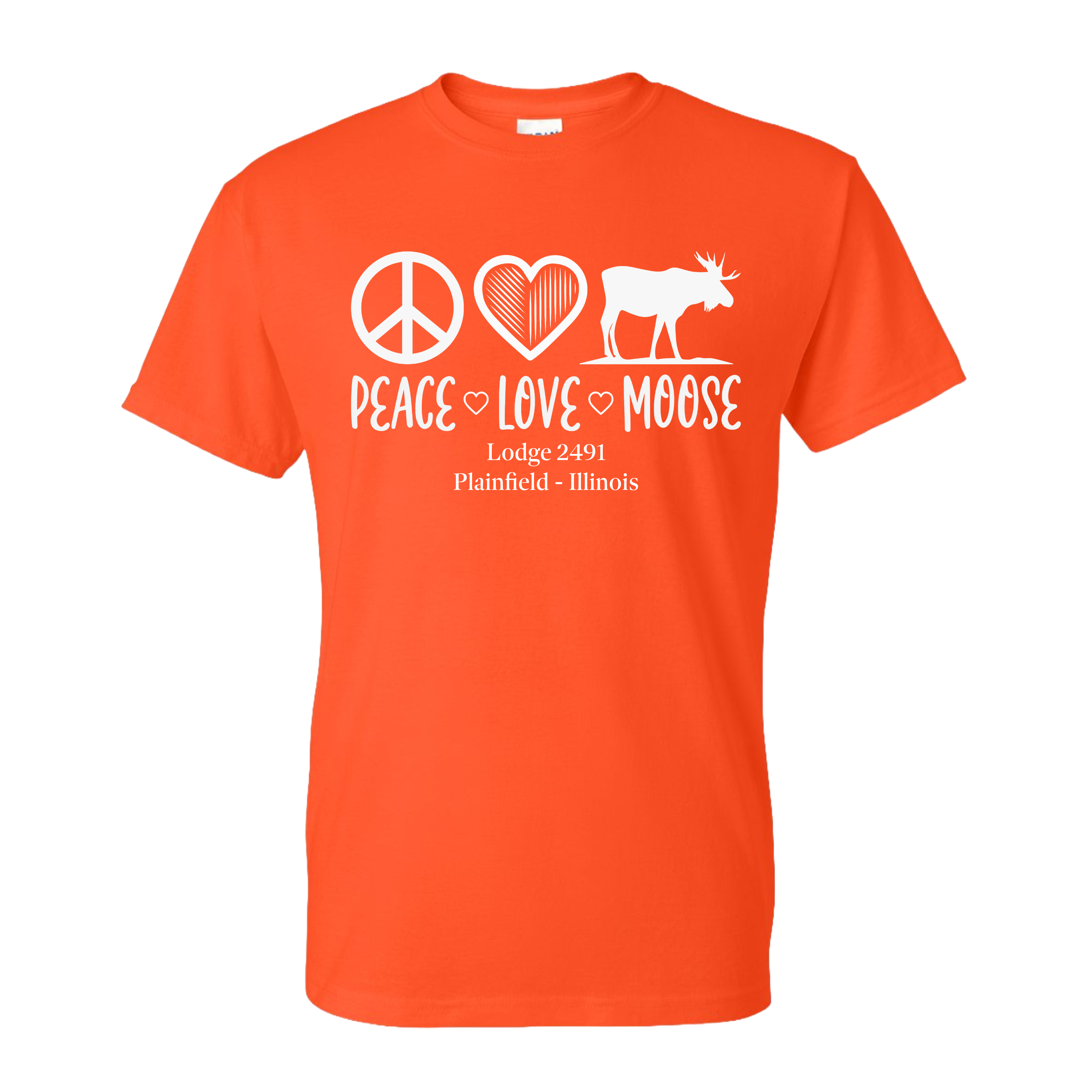 Lodge 2491 - Peace, Love, Moose T-Shirt