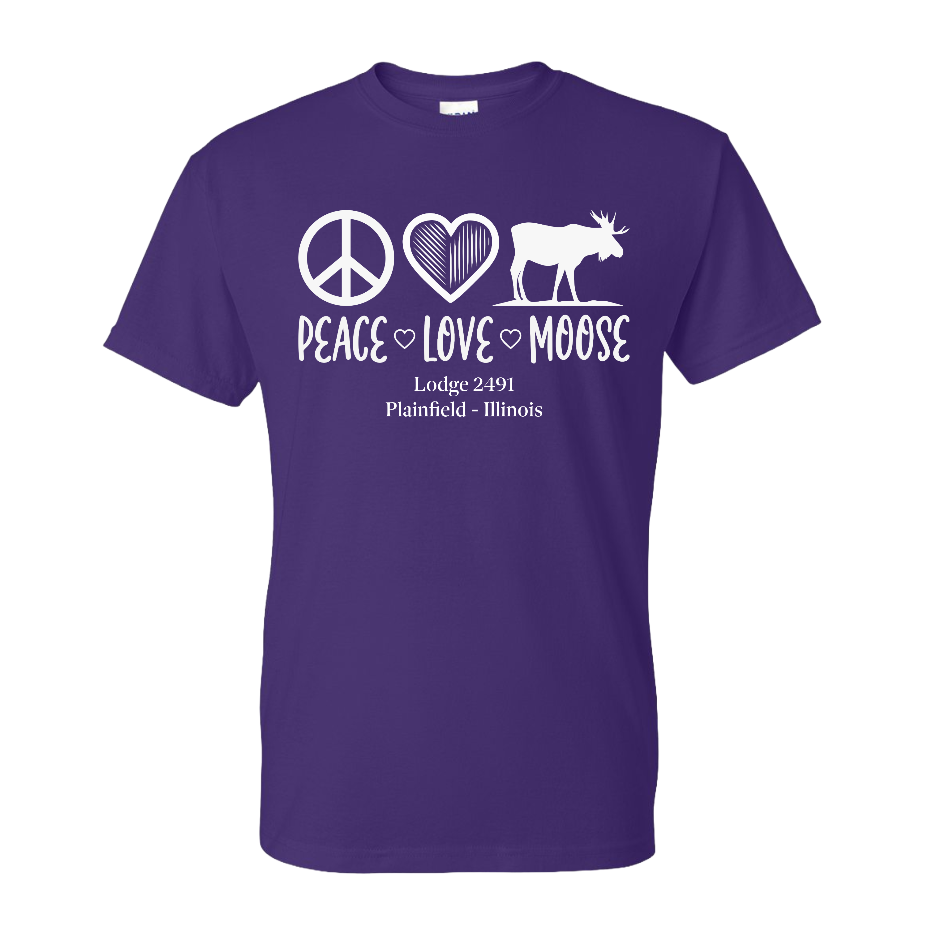 Lodge 2491 - Peace, Love, Moose T-Shirt