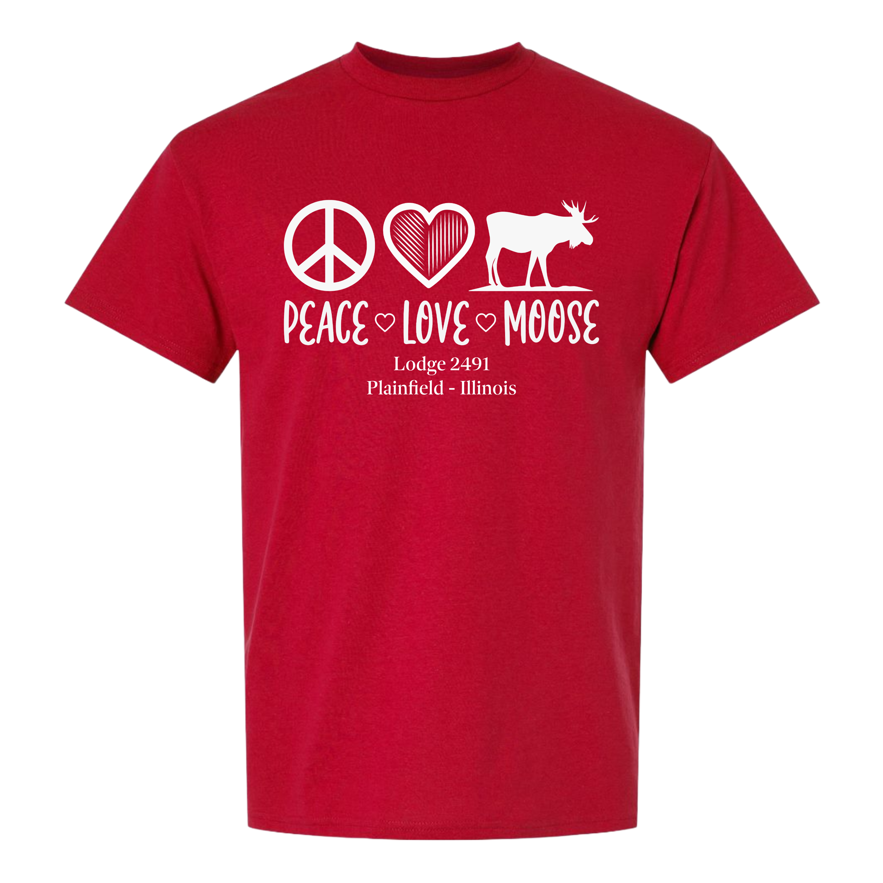 Lodge 2491 - Peace, Love, Moose T-Shirt