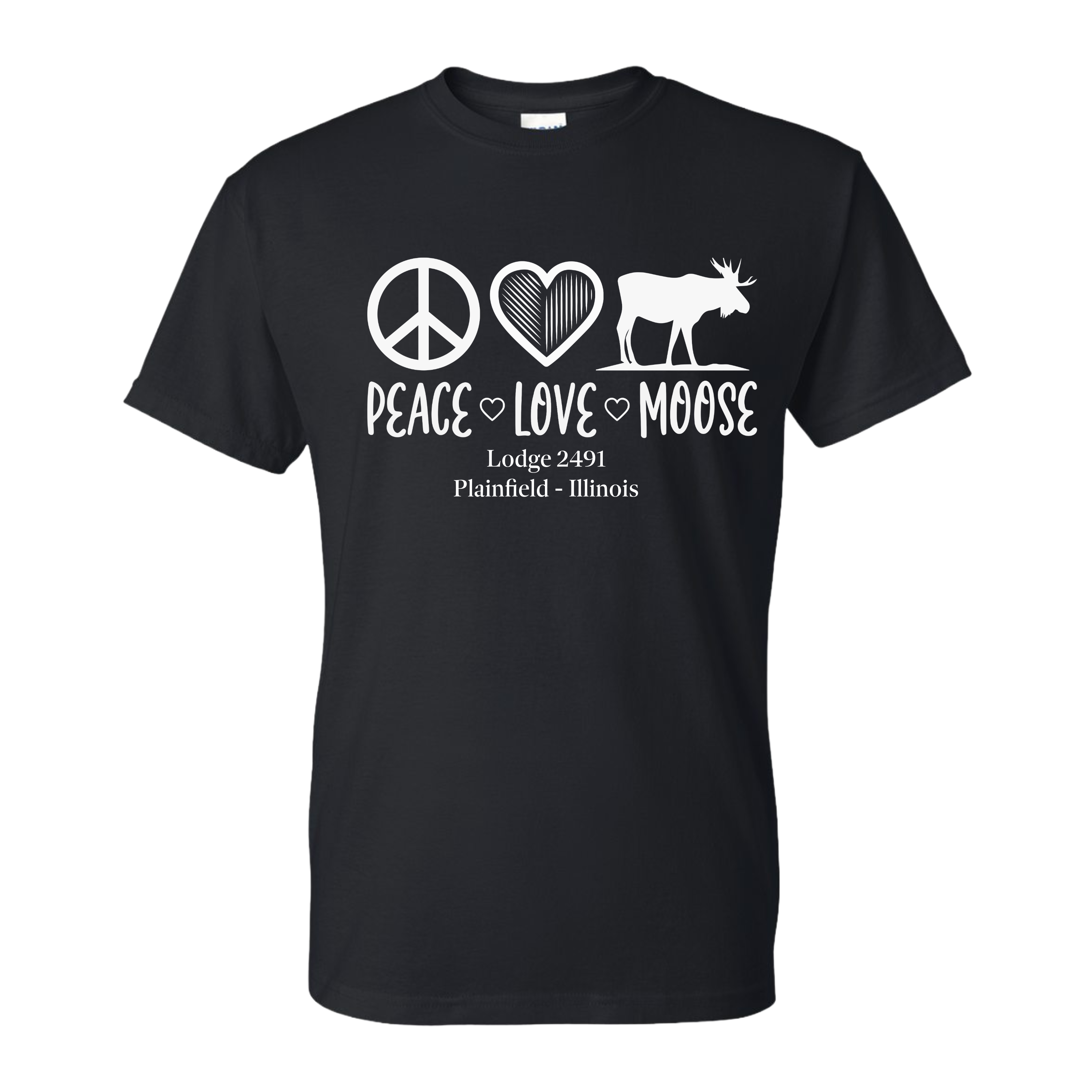 Lodge 2491 - Peace, Love, Moose T-Shirt
