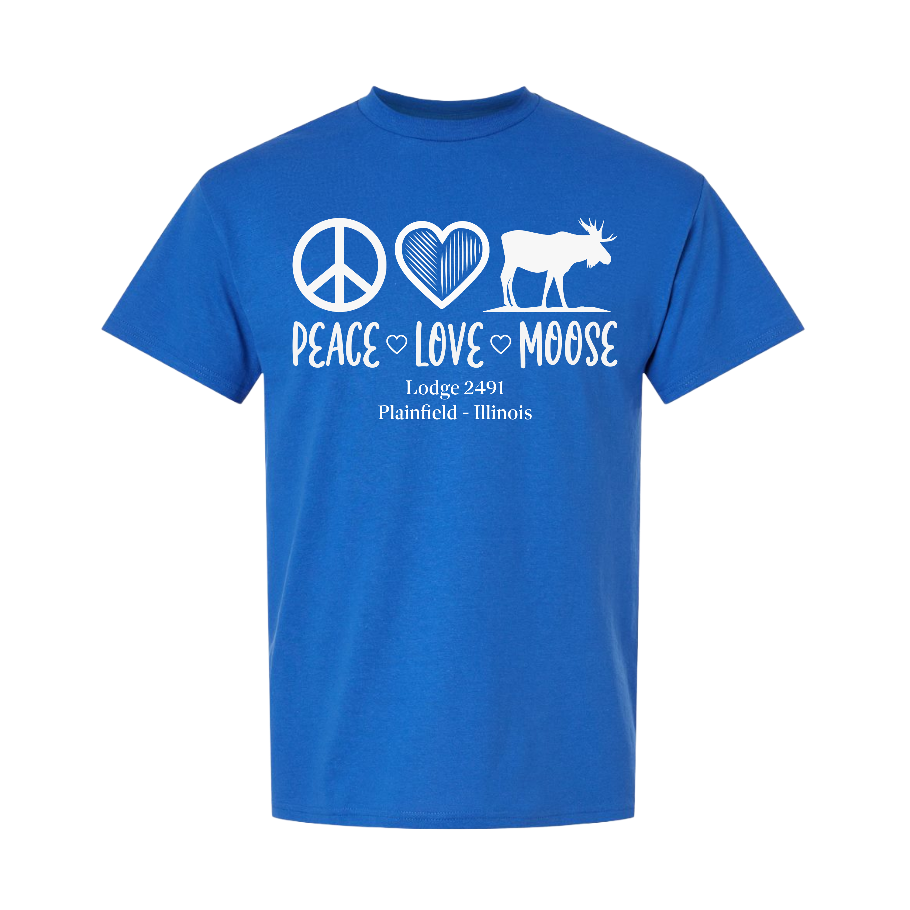 Lodge 2491 - Peace, Love, Moose T-Shirt