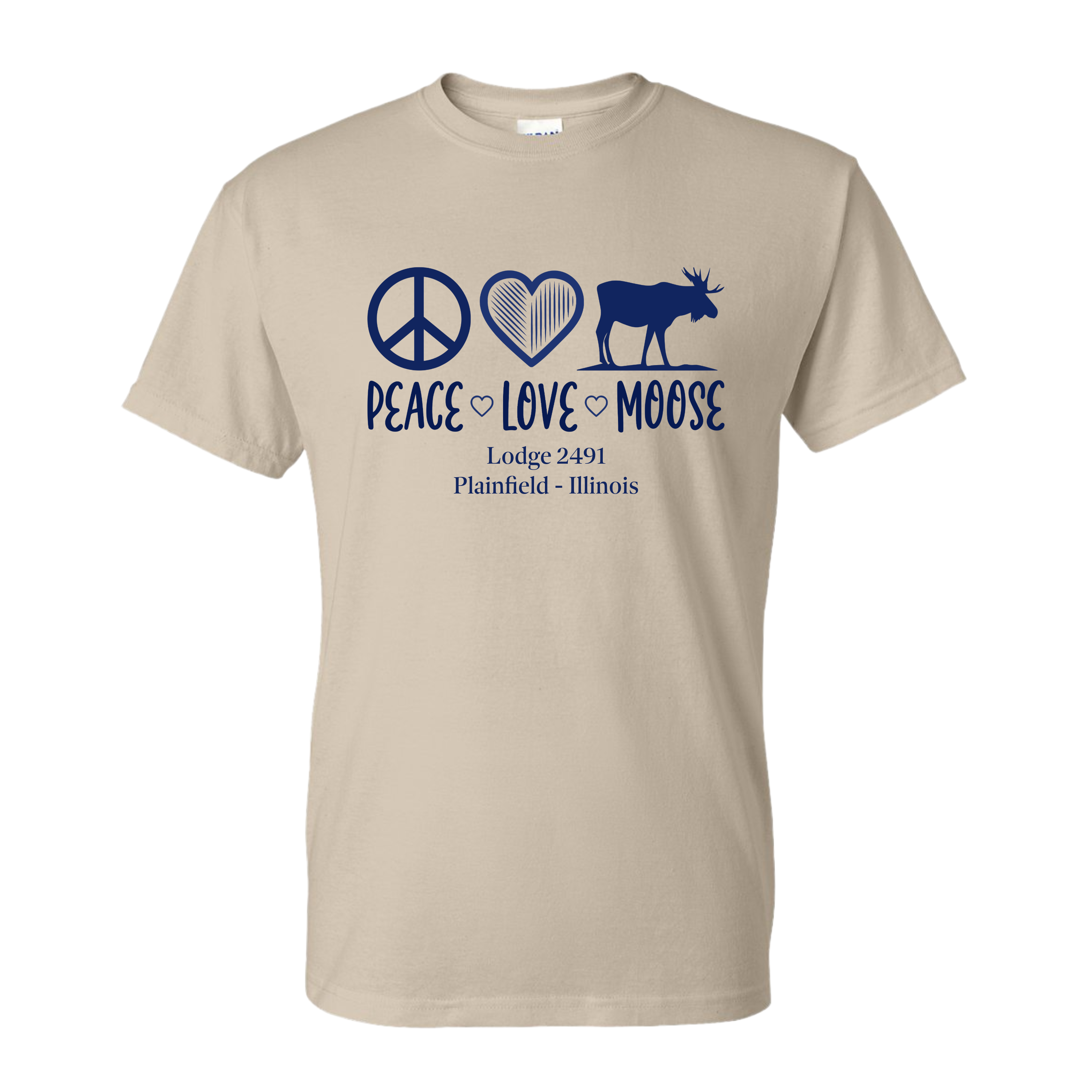 Lodge 2491 - Peace, Love, Moose T-Shirt