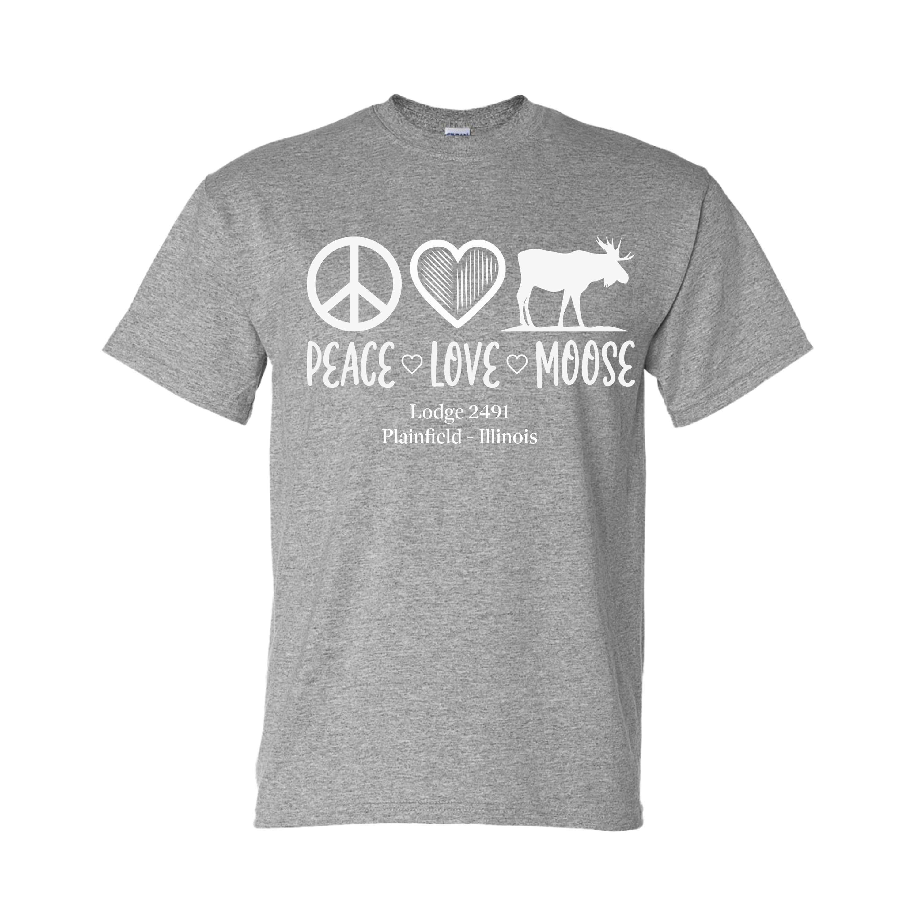 Lodge 2491 - Peace, Love, Moose T-Shirt