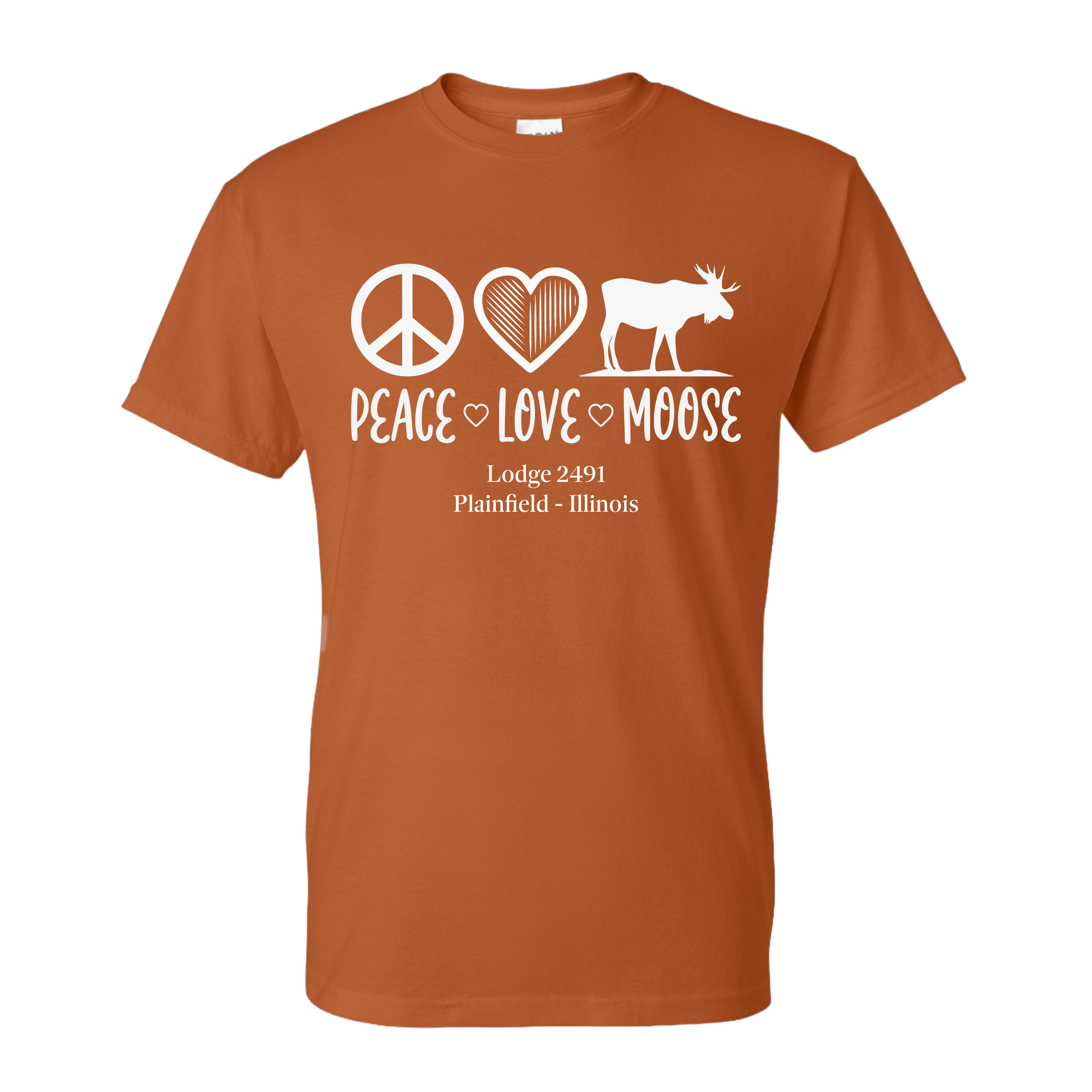 Lodge 2491 - Peace, Love, Moose T-Shirt