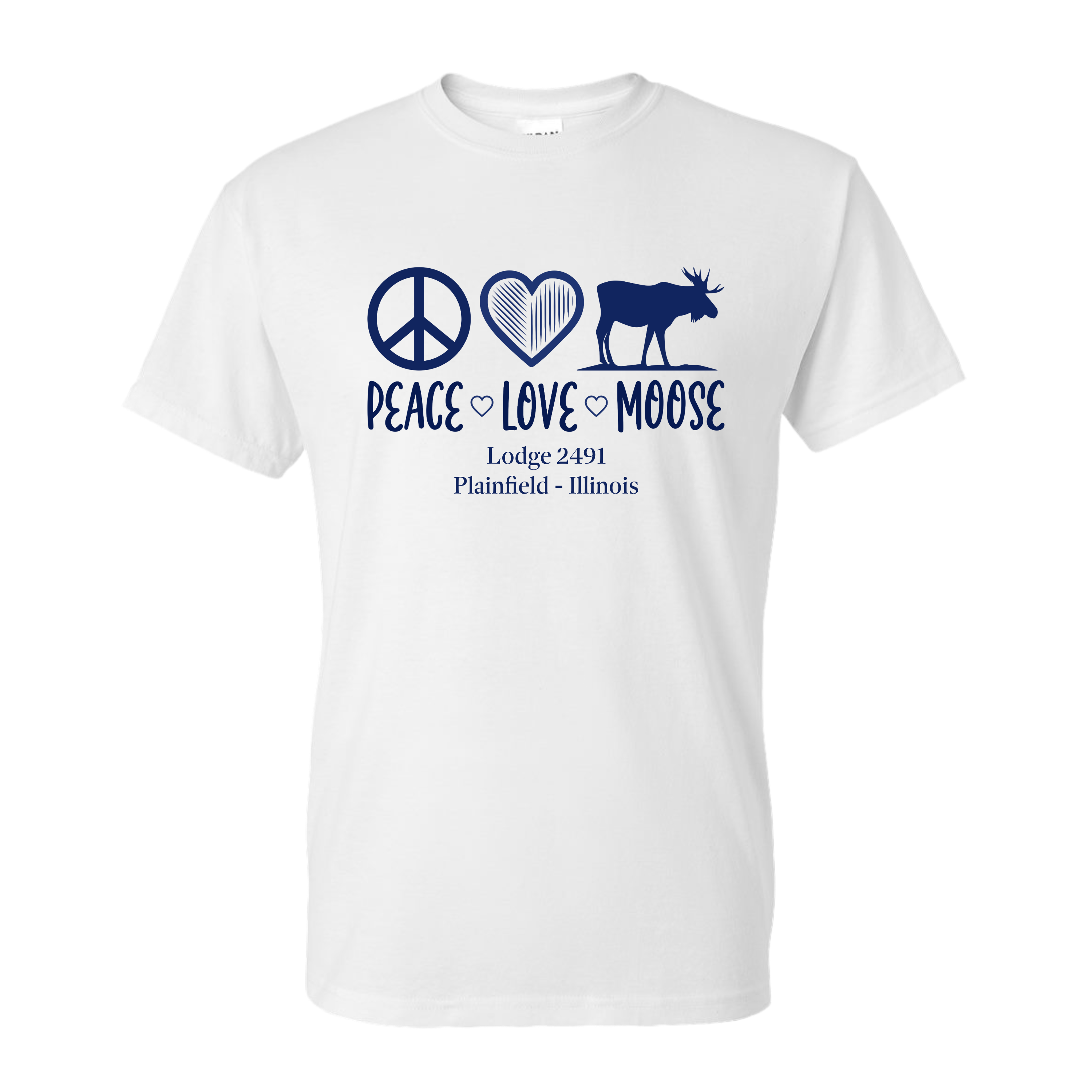 Lodge 2491 - Peace, Love, Moose T-Shirt