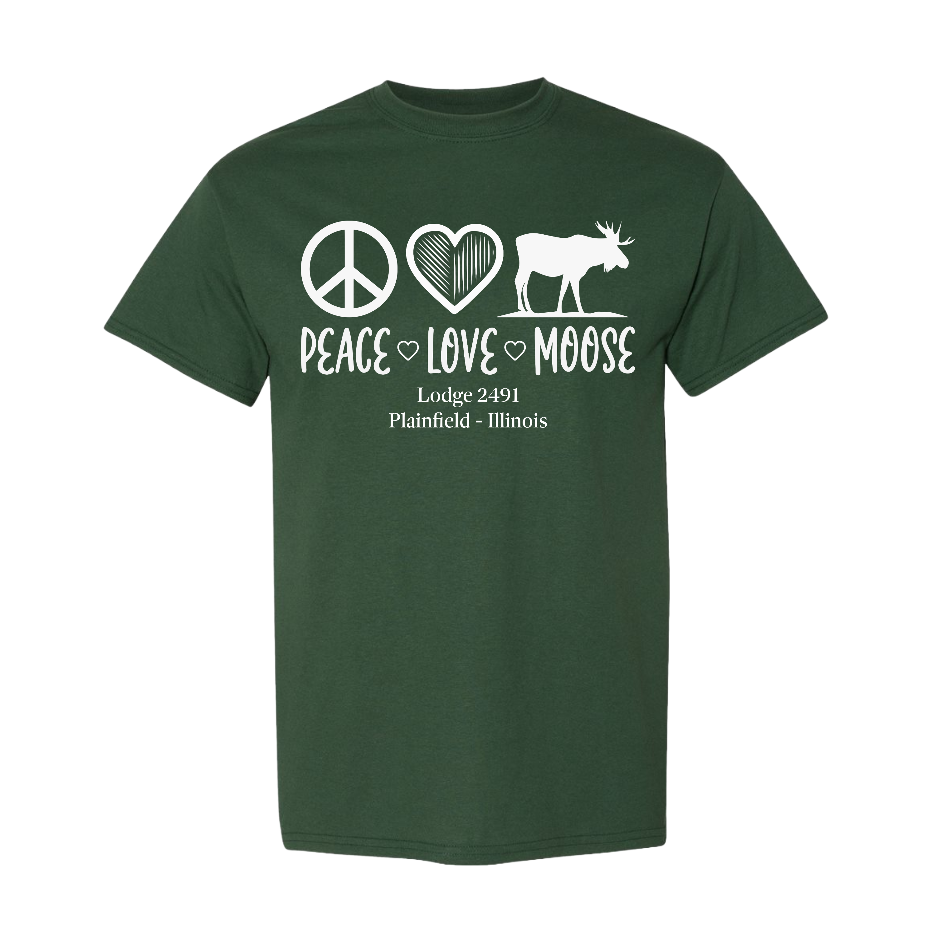 Lodge 2491 - Peace, Love, Moose T-Shirt