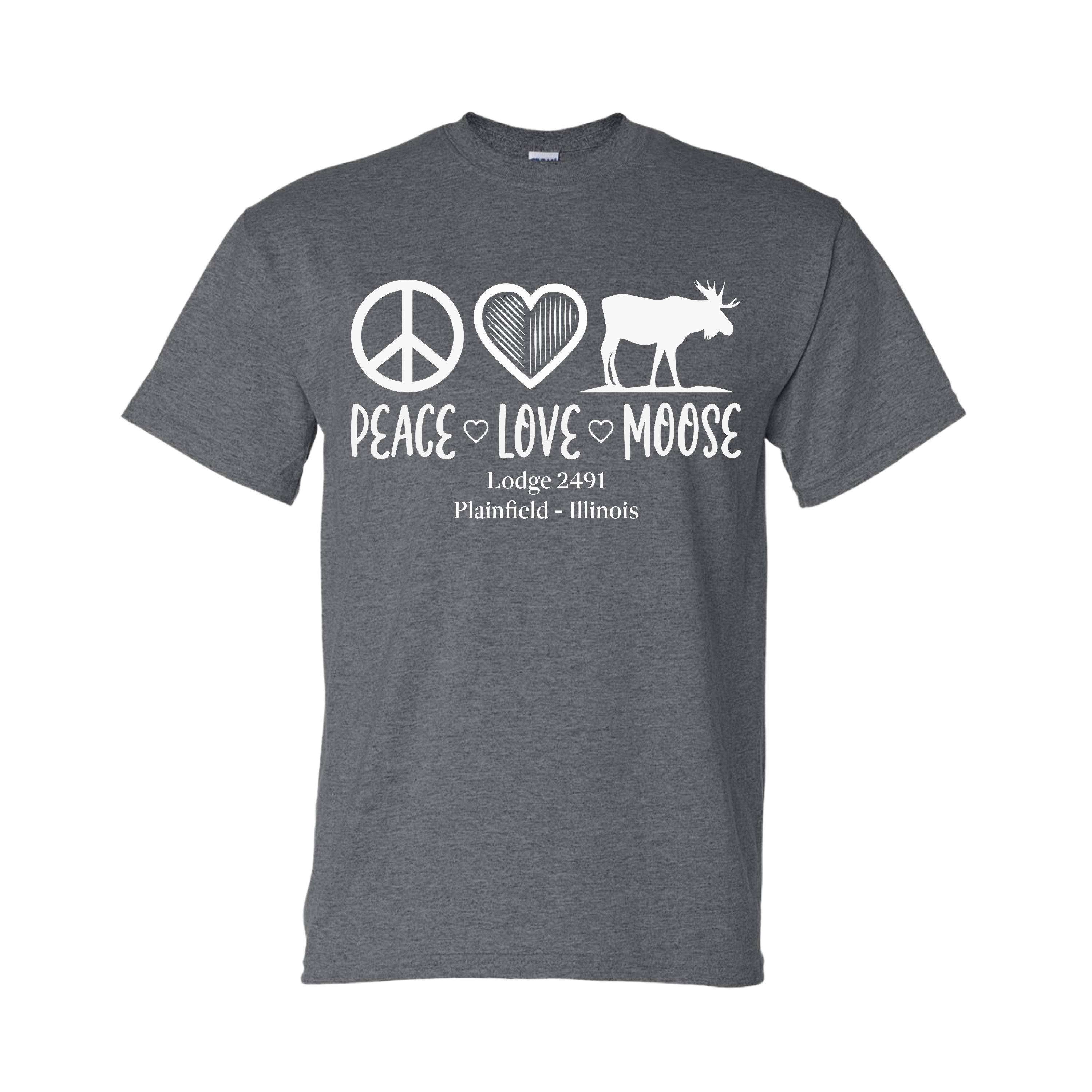 Lodge 2491 - Peace, Love, Moose T-Shirt