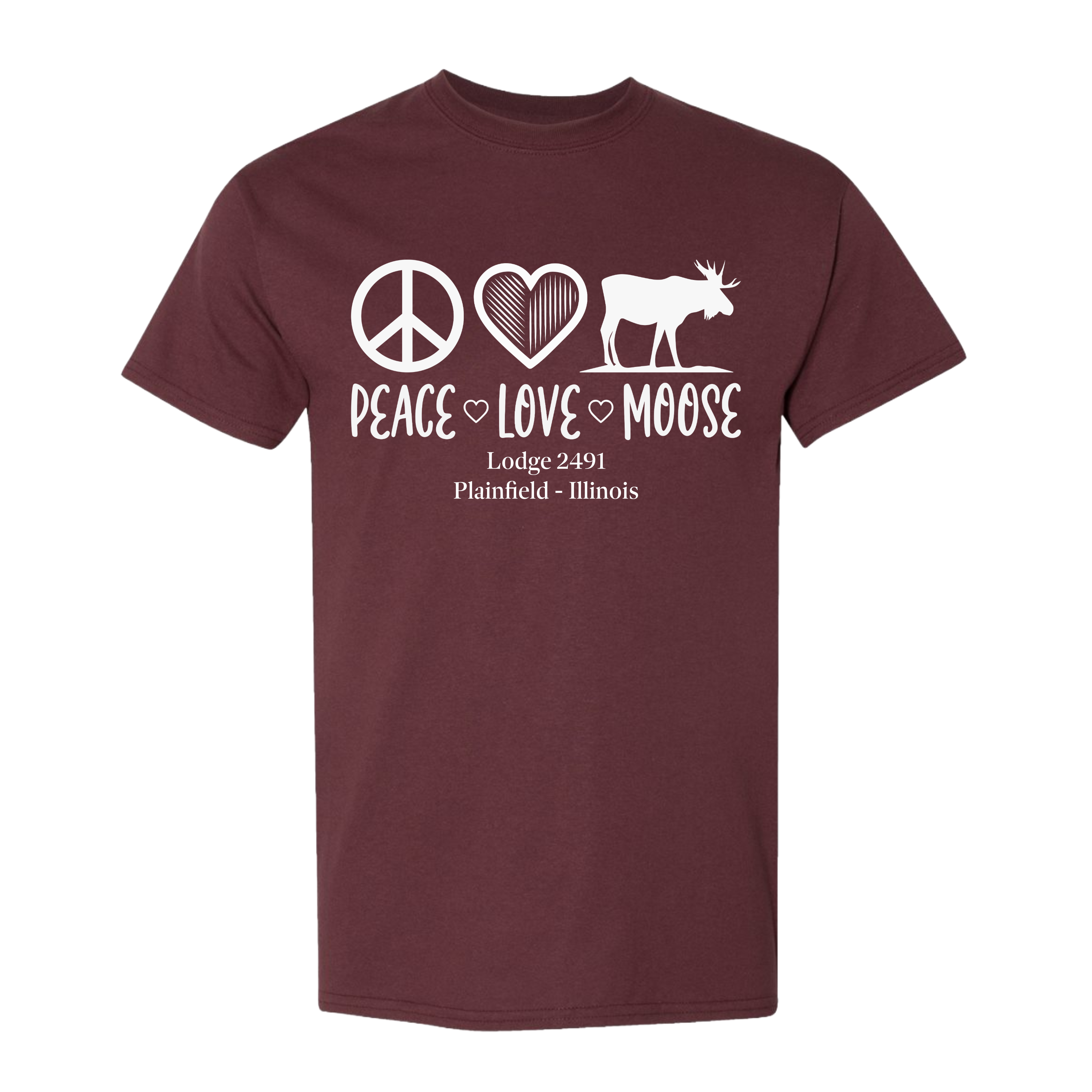 Lodge 2491 - Peace, Love, Moose T-Shirt