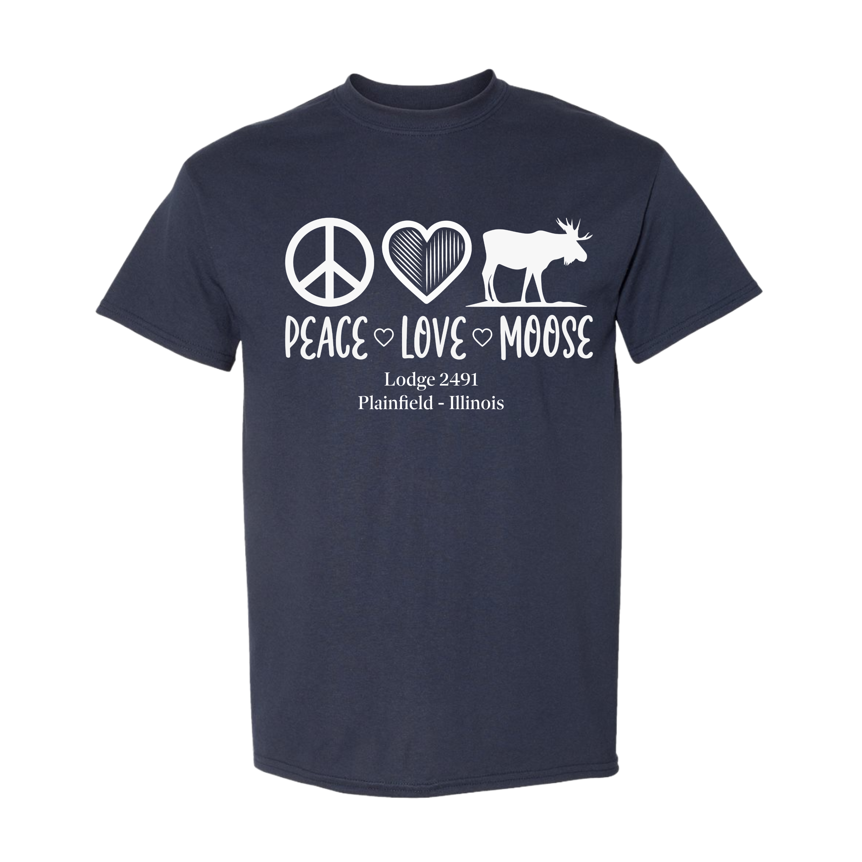 Lodge 2491 - Peace, Love, Moose T-Shirt