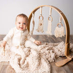 2 pc. zipper footie set | ivory & heather grey