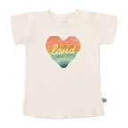 graphic tee | loved rainbow heart